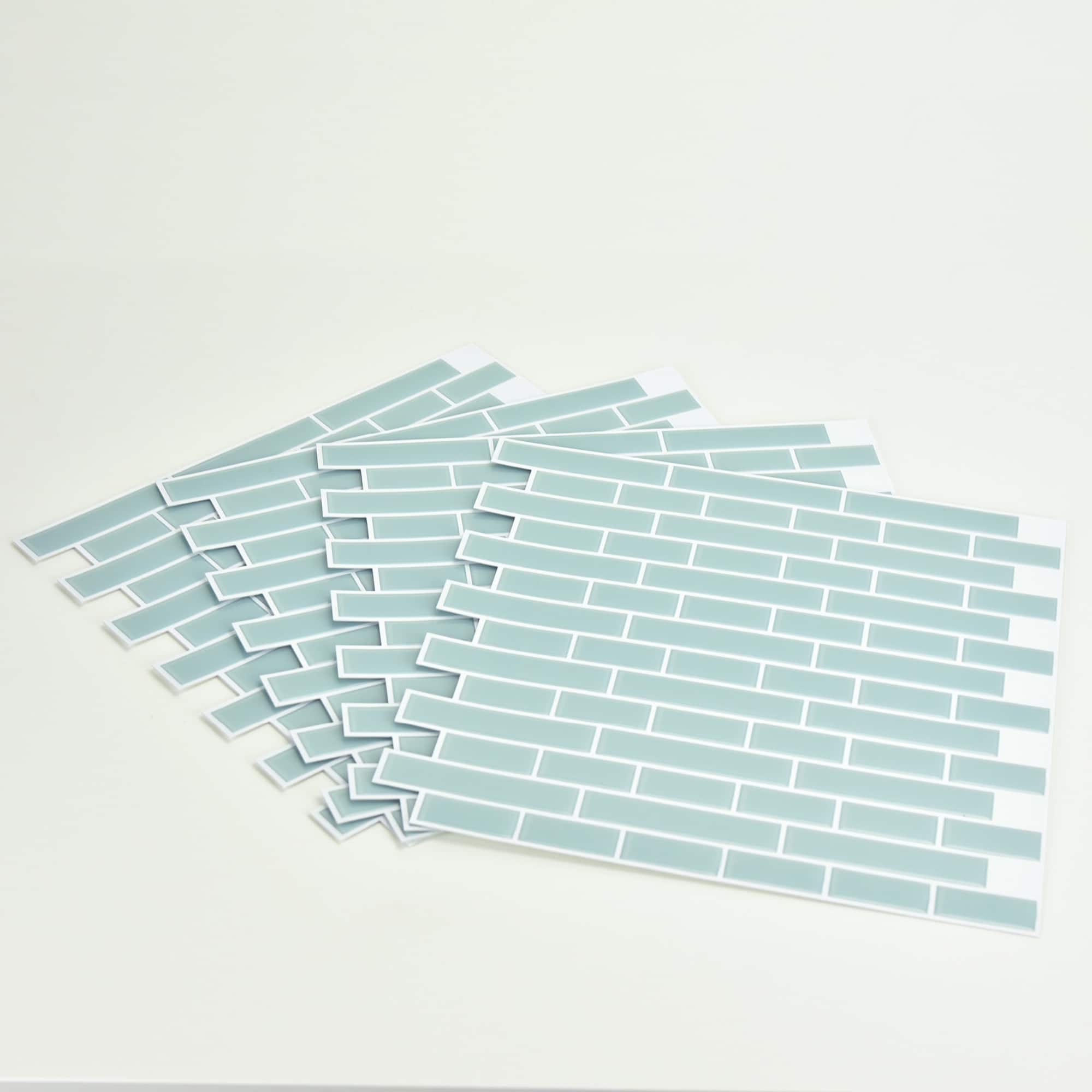 InHome Sea Glass Peel & Stick Backsplash Tiles